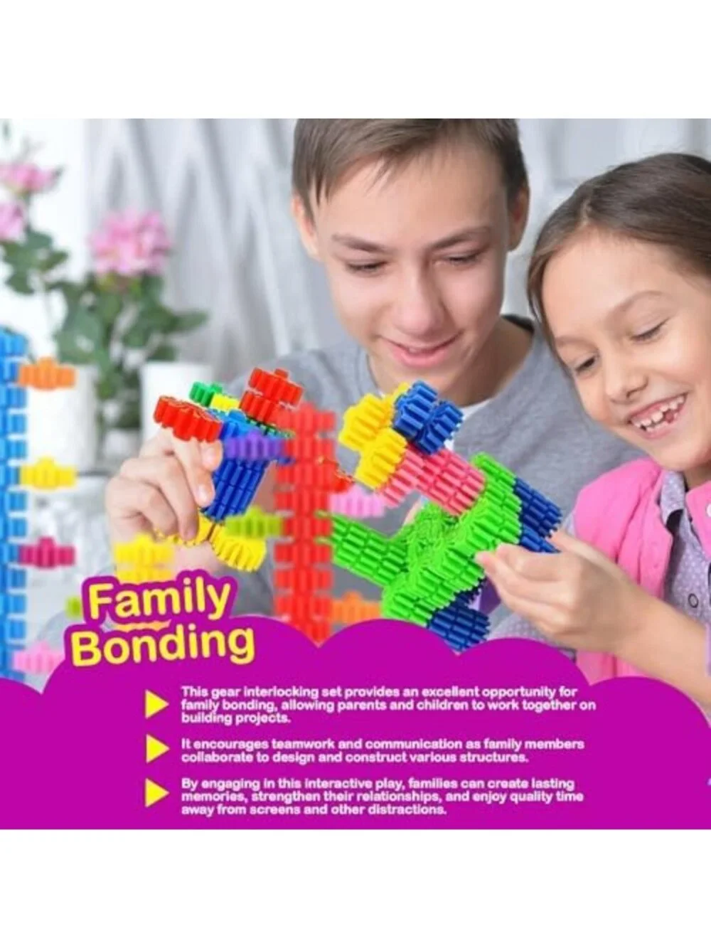 STEM Building Blocks for Kids - Safe Interlocking Construction Set, Montessori